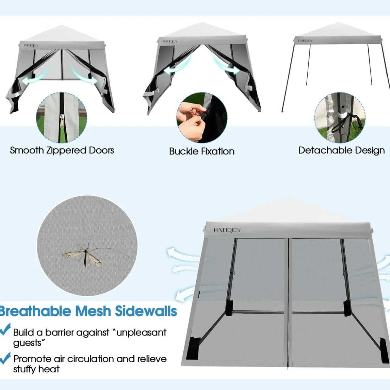 Tangkula 10x10 Ft Pop Up Canopy with Netting