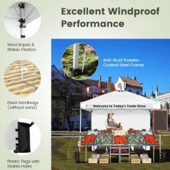 Tangkula 10x10 Ft Pop Up Canopy Tent