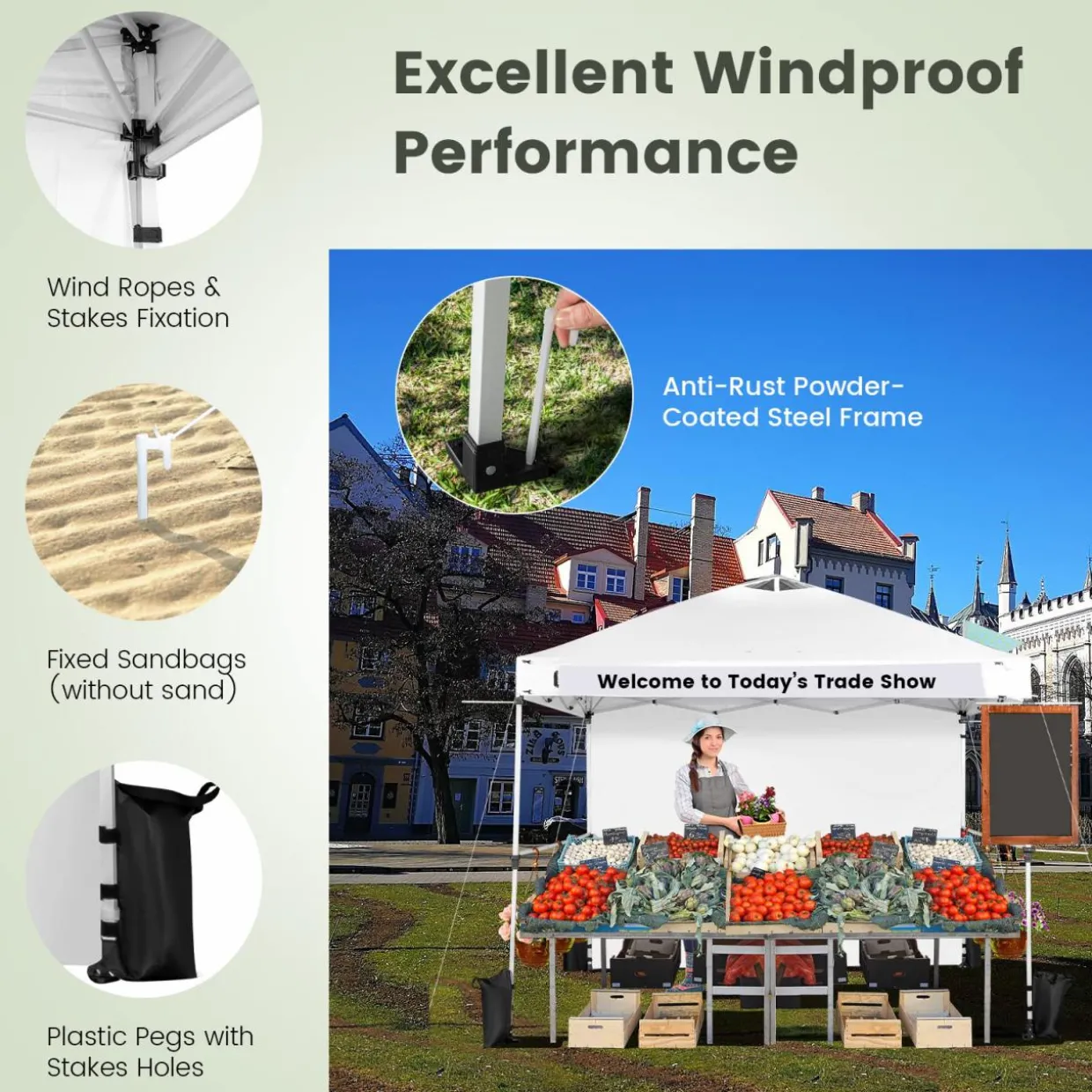 Tangkula 10x10 Ft Pop Up Canopy Tent