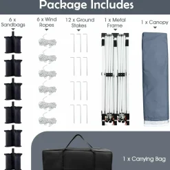 Tangkula 10x20 Ft Pop Up Canopy