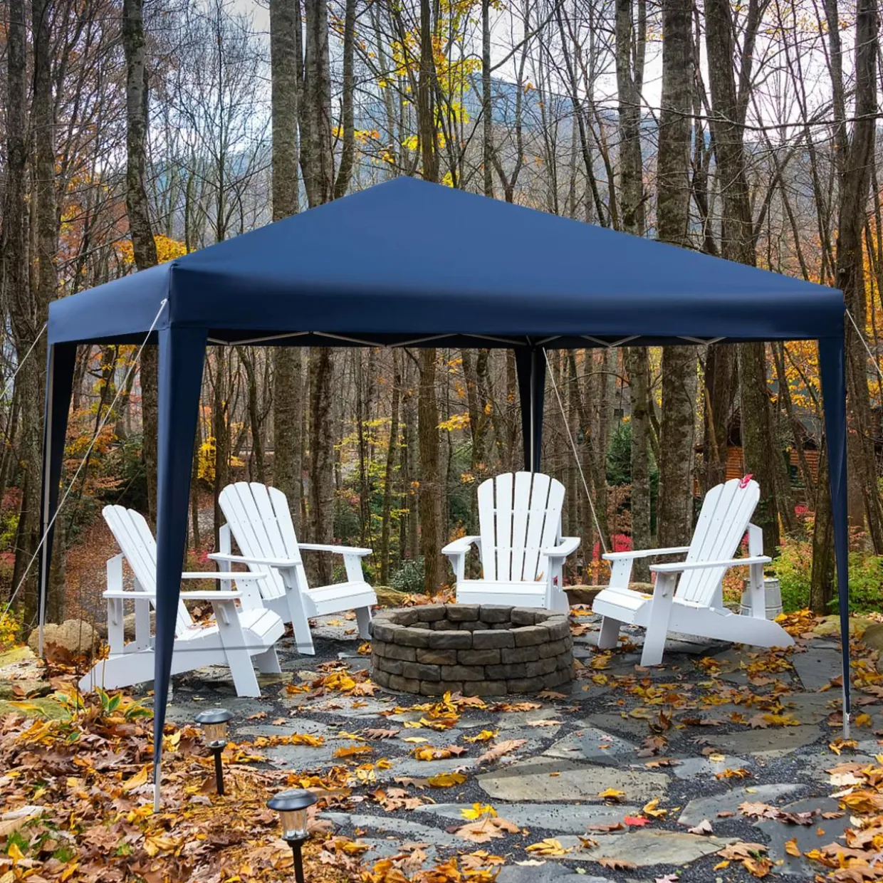 Tangkula 10x10 Ft Pop Up Canopy Tent, Easy Setup Instant Canopy with 8 Stakes