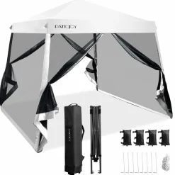 Tangkula 10x10 Ft Pop Up Canopy with Netting