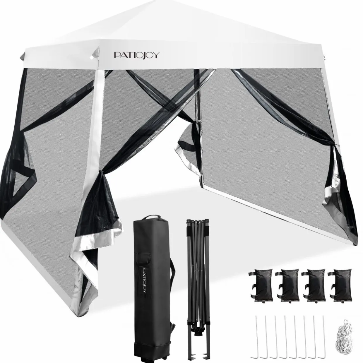 Tangkula 10x10 Ft Pop Up Canopy with Netting