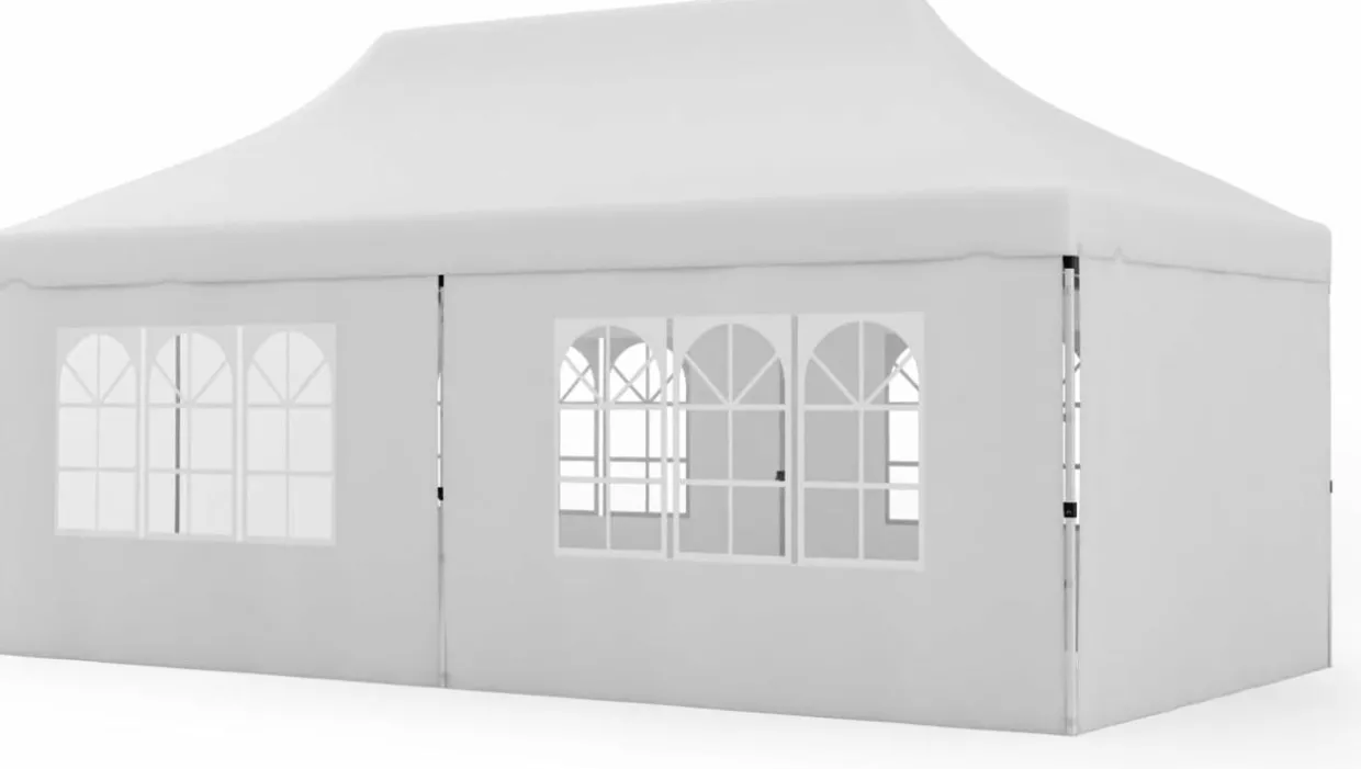 Tangkula 10x20 Ft Pop Up Canopy with 6 Sidewalls, Instant Setup Canopy Tent with 2 Zippered Door, Windows, Carrying Bag