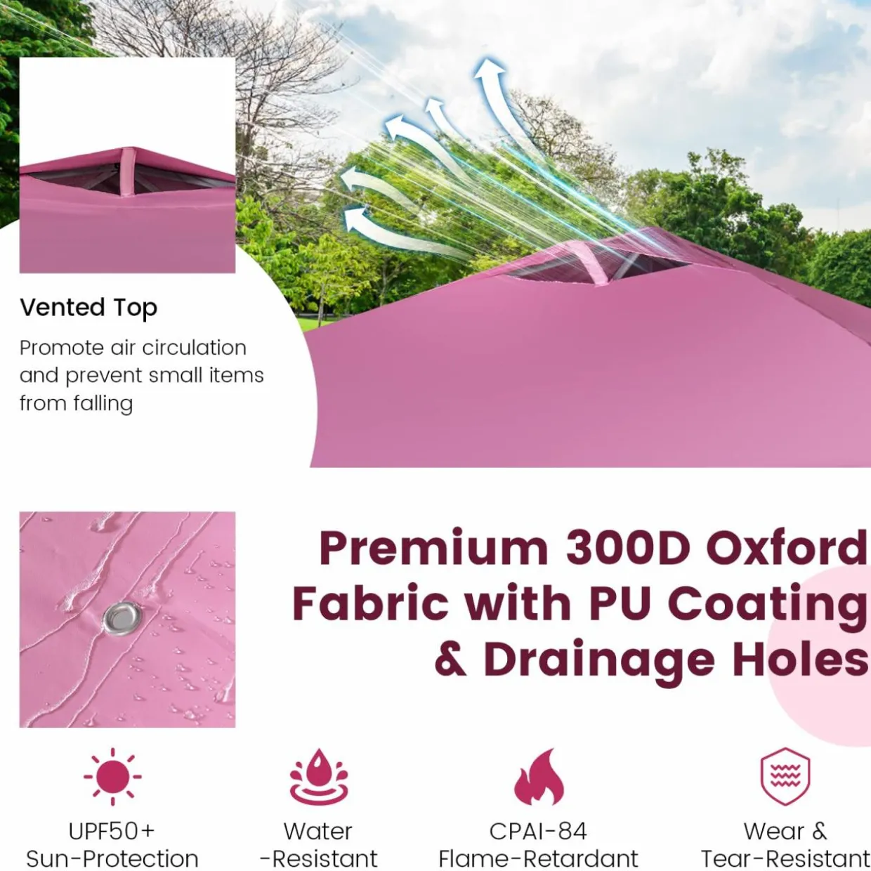 Tangkula 10x10 Ft Pop Up Canopy Tent