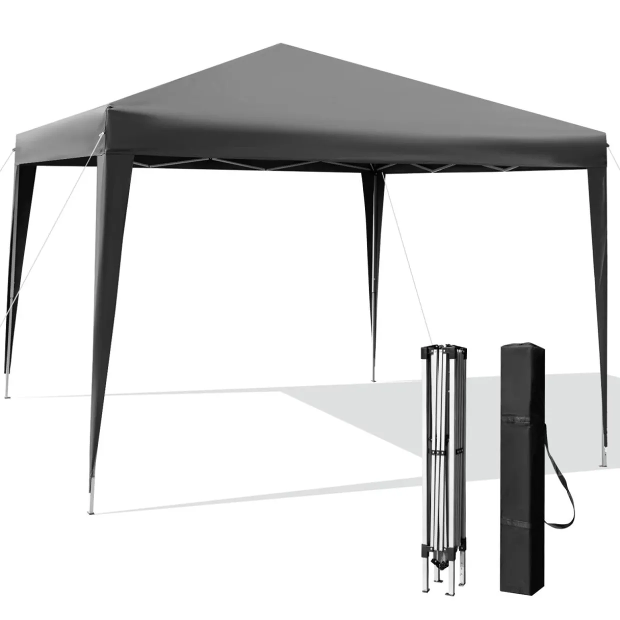 Tangkula 10x10 Ft Pop Up Canopy Tent, Easy Setup Instant Canopy with 8 Stakes