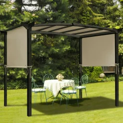 Tangkula 17x7 Ft Universal Pergola Replacement Canopy, Outdoor Canopy Shade Cover