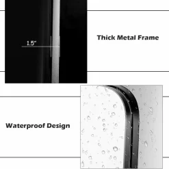 Tangkula 20x32 inch Bathroom Wall Mirror, Rectangular Wall Hanging Mirror