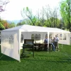 Tangkula 10'x30' Outdoor Canopy Tent Heavy Duty Party Wedding Event Tent Sturdy Steel Frame with 5 Removable Sidewalls Waterproof