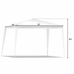 Tangkula 10'x10' Outdoor Patio BBQ Wedding Party Events Heavy Duty Folding Portable Camping Tent