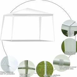 Tangkula 10'x10' Outdoor Patio BBQ Wedding Party Events Heavy Duty Folding Portable Camping Tent