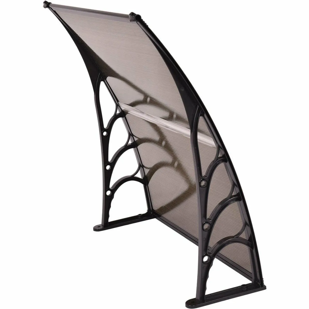 Tangkula 40"x40" Window Awning, Modern Polycarbonate Front Door Canopy