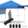 Tangkula 10x17FT Pop Up Canopy Tent, Portable Outdoor Tent w/ Adjustable Dual Awnings