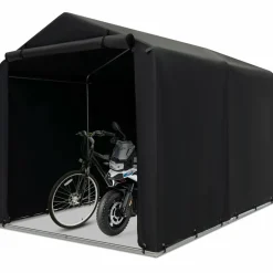 Tangkula 7x5.2Ft Portable Shed, Outdoor Storage Shelter with Waterproof Cover & Roll-up Zipper Door
