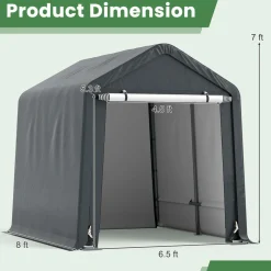 Tangkula 6x6.5/8x6.5Ft Portable Shed