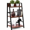3-Tier Ladder Shelf Home Office Bookshelf Plant Display Stand Storage Shelves Multipurpose Corner Shelf Bookcase