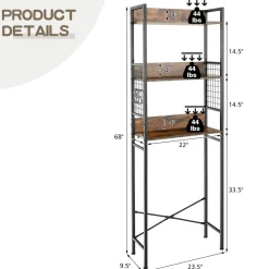 3-Tier Over-The-Toilet Storage Rack