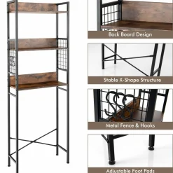 3-Tier Over-The-Toilet Storage Rack