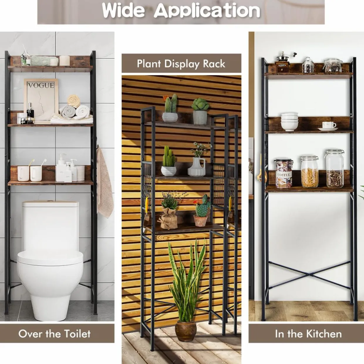 3-Tier Over-The-Toilet Storage Rack
