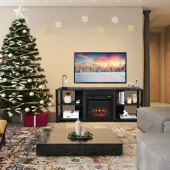 2-Tier TV Stand, Entertainment Television Stands Suitable for 18