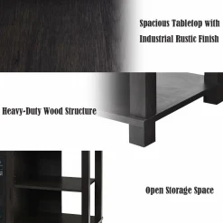2-Tier TV Stand, Entertainment Television Stands Suitable for 18