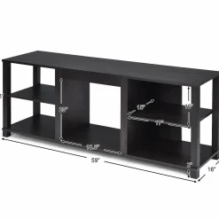 2-Tier TV Stand, Entertainment Television Stands Suitable for 18