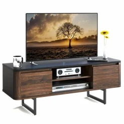 TV Stand with Storage for TVs up to 55 Inch, 2-Door TV Console Table