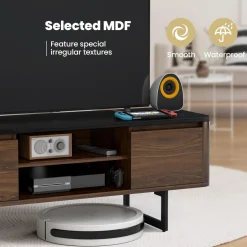 TV Stand with Storage for TVs up to 55 Inch, 2-Door TV Console Table