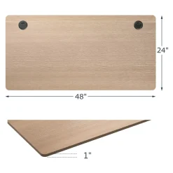 Universal Table Top, 48 x 24 inch Rectangular Office Relevance One-Piece Solid Desktop