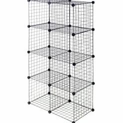 Wire Storage Cubes, Metal Grids Book Shelf