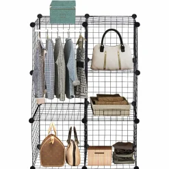 Wire Storage Cubes, Metal Grids Book Shelf