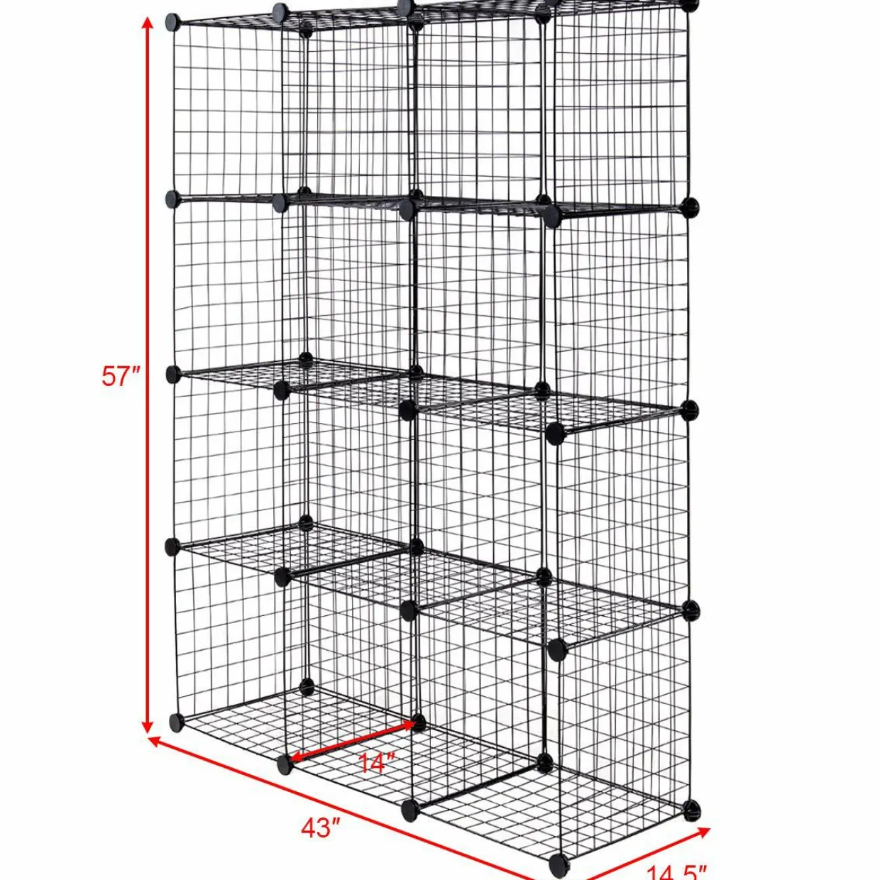 Wire Storage Cubes, Metal Grids Book Shelf
