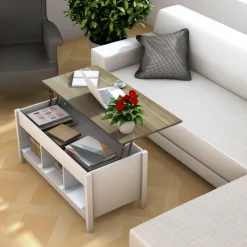 Wood Lift Top Coffee Table, Modern Coffee Table