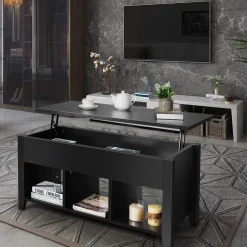 Wood Lift Top Coffee Table, Modern Coffee Table
