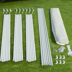 10 x 20 Feet Carport, Waterproof Car Canopy with 6 Steel Legs, Ball Bungees & Wind Rope