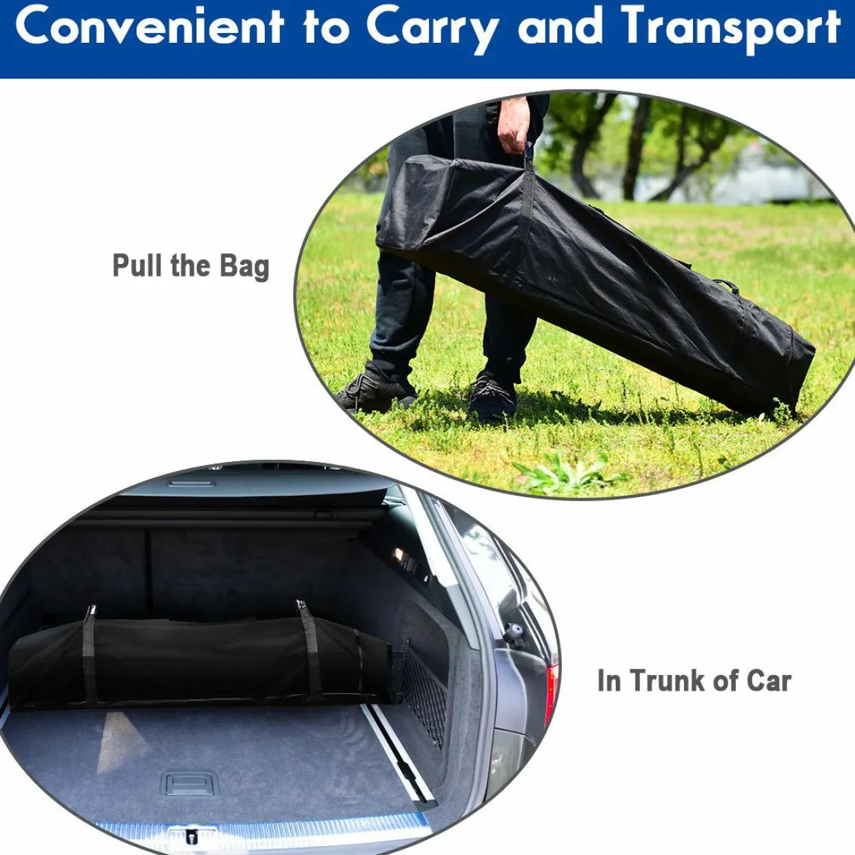 8 x 8 Ft Outdoor Pop up Canopy Tent, Outdoor Commercial Instant Shelter w/Roller Bag and Sand Bags