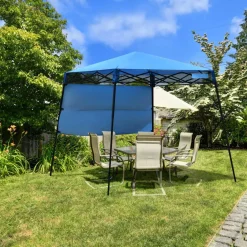 7 x 7 Ft Pop-up Canopy Tent, Outdoor Slant Leg Canopy Shelter with Carry Bag & 4 Stakes