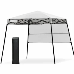 7 x 7 Ft Pop-up Canopy Tent, Outdoor Slant Leg Canopy Shelter with Carry Bag & 4 Stakes