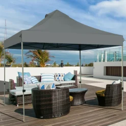 10' x 10' Pop Up Canopy Tent, Easy Set-up Outdoor Tent Commercial Instant Shelter