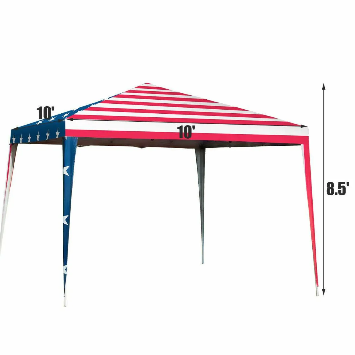 10x10 ft Pop-Up Canopy Tent w/ Netting, Outdoor Canopy Tent with Carry Bag